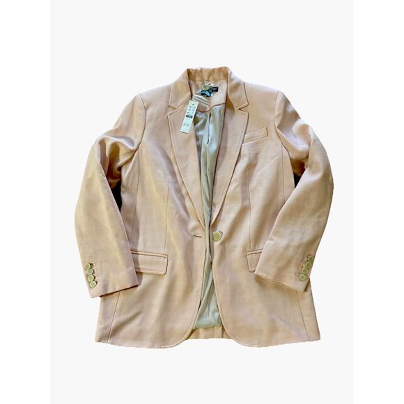 J Crew Arden Blazer Jacket Sz 2 NWT Blush Pink CK098 Academia Prep Capsule $278 - Picture 3 of 10
